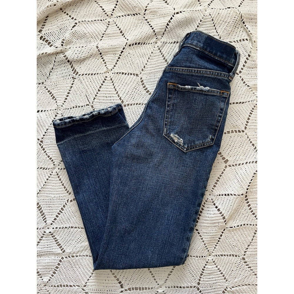 Ambercrombie‎ & Fitch Mid rise button fly jeans Women size 26 2R straight leg